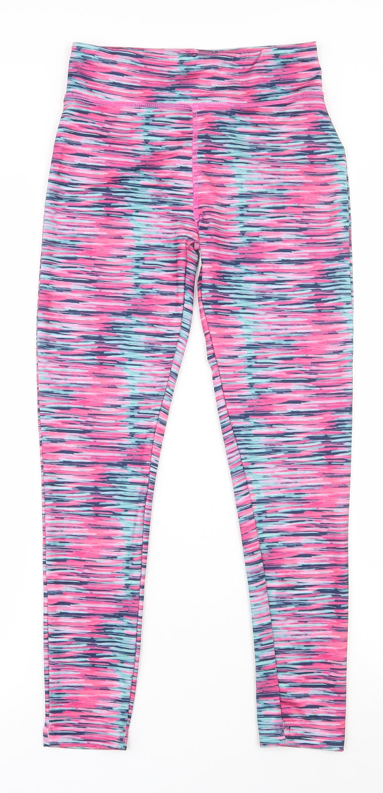 Dunnes Stores Girls Pink Geometric Polyester Pedal Pusher Trousers Size 10-11 Years  Regular Pullover