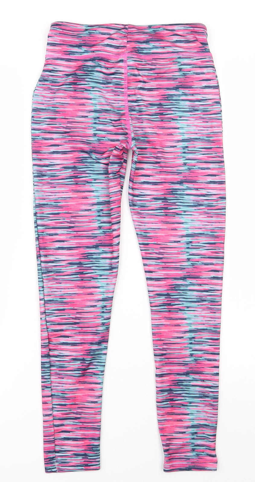 Dunnes Stores Girls Pink Geometric Polyester Pedal Pusher Trousers Size 10-11 Years  Regular Pullover
