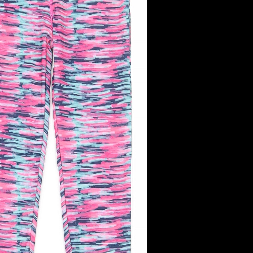 Dunnes Stores Girls Pink Geometric Polyester Pedal Pusher Trousers Size 10-11 Years  Regular Pullover