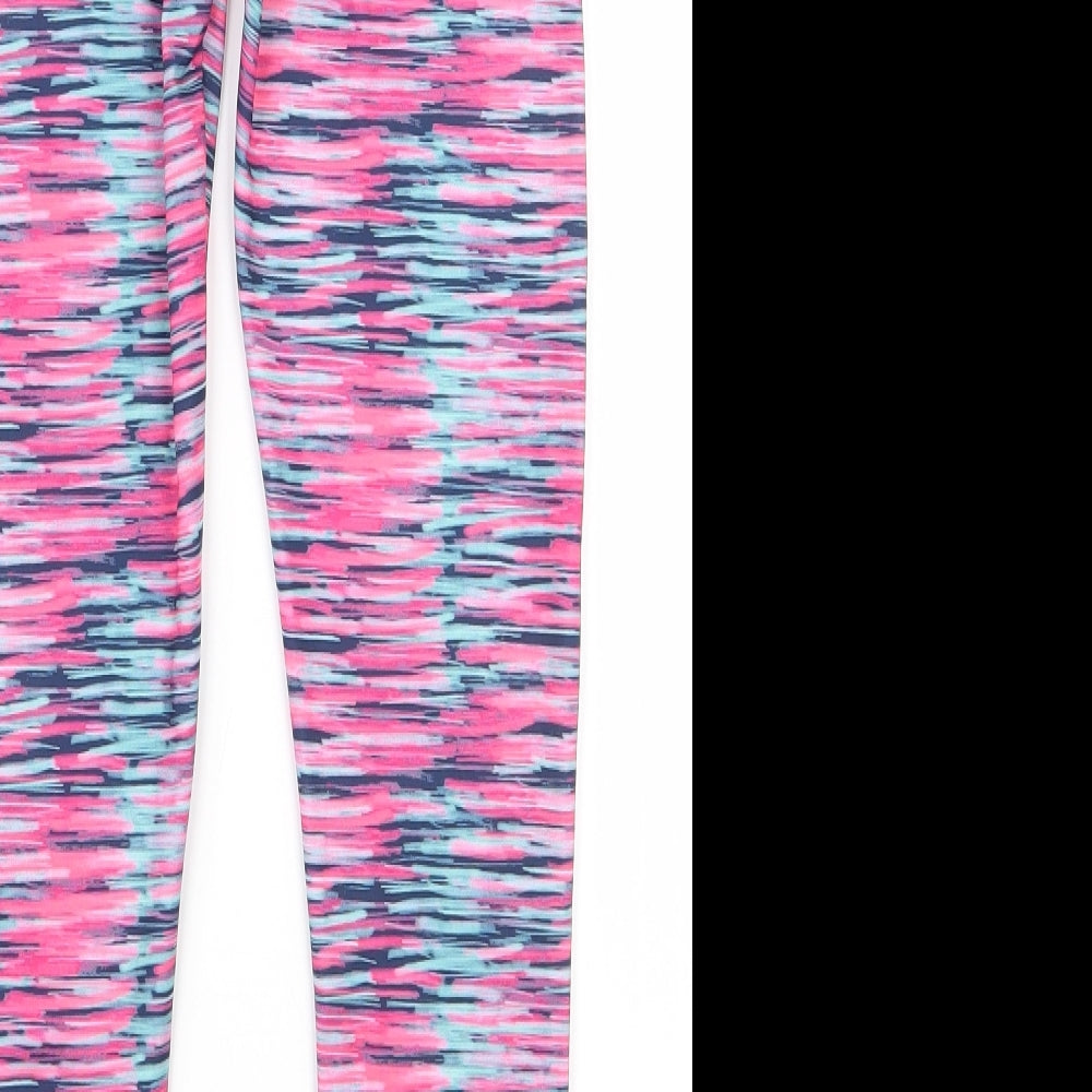 Dunnes Stores Girls Pink Geometric Polyester Pedal Pusher Trousers Size 10-11 Years  Regular Pullover