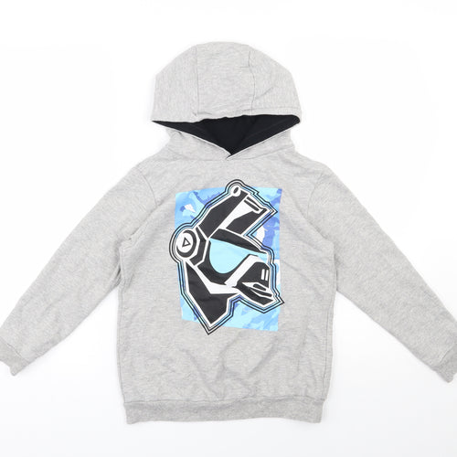 Studio Retail Ltd Boys Grey  Cotton Pullover Hoodie Size S  Pullover - Fortnite