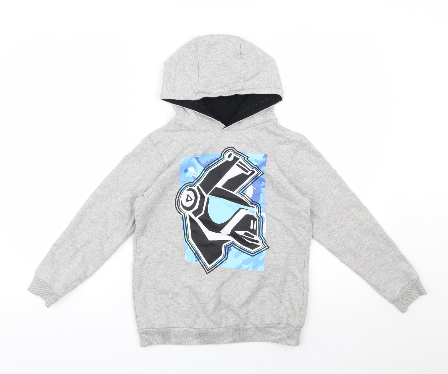 Studio Retail Ltd Boys Grey  Cotton Pullover Hoodie Size S  Pullover - Fortnite