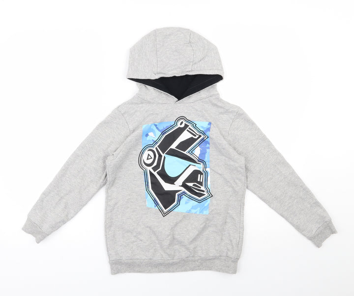 Studio Retail Ltd Boys Grey  Cotton Pullover Hoodie Size S  Pullover - Fortnite