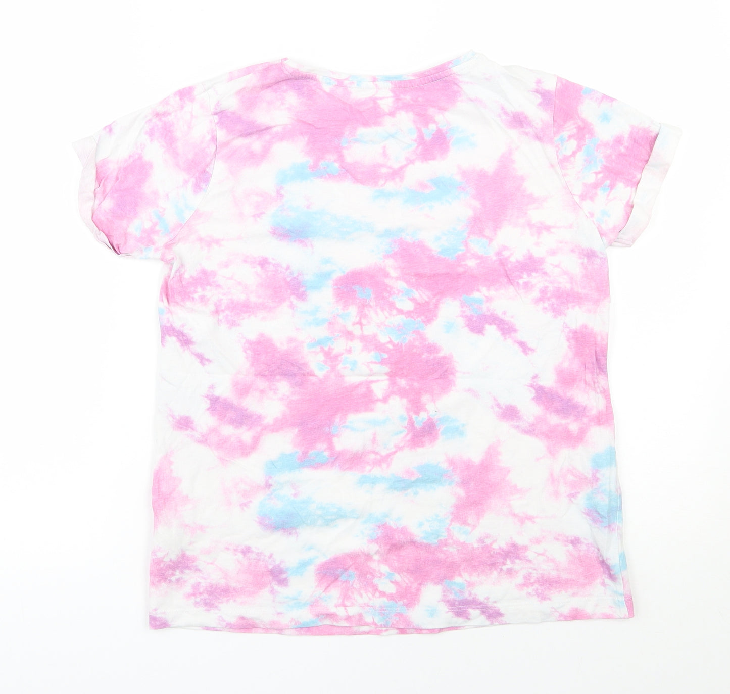 Primark Girls Multicoloured  100% Cotton Basic T-Shirt Size 12-13 Years Round Neck Pullover