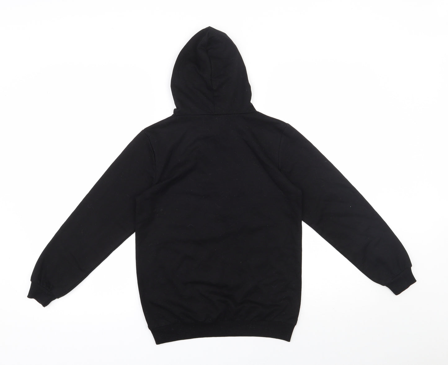 Preworn Boys Black  Cotton Pullover Hoodie Size 12 Years  Pullover