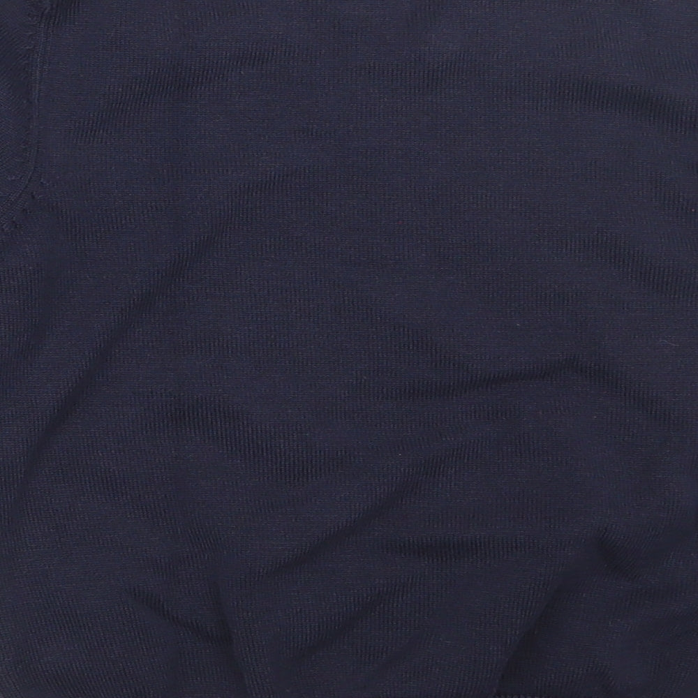 George Boys Blue V-Neck  Cotton Pullover Jumper Size 6-7 Years  Pullover
