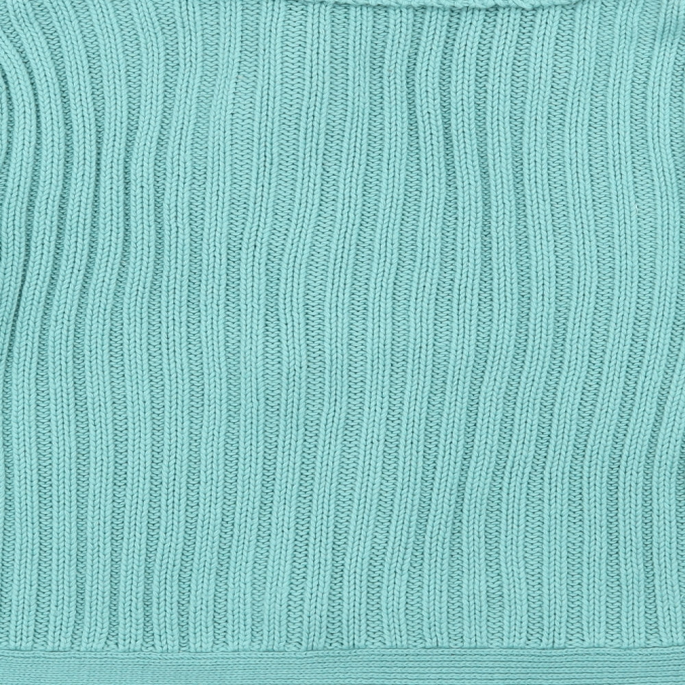 Bonmarché Womens Green Collared  Acrylic Cardigan Jumper Size S