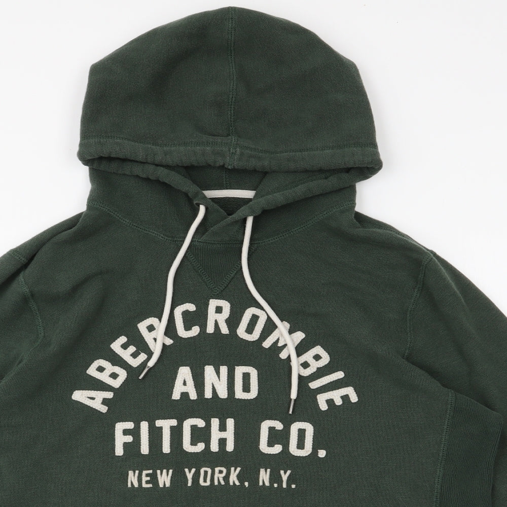 Abercrombie & Fitch Mens Green  Polyester Pullover Hoodie Size S