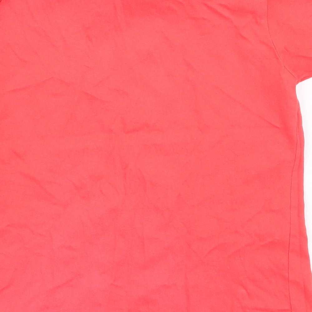 Primark Boys Orange  100% Cotton Jersey T-Shirt Size 7-8 Years Round Neck Pullover - Totally awesome