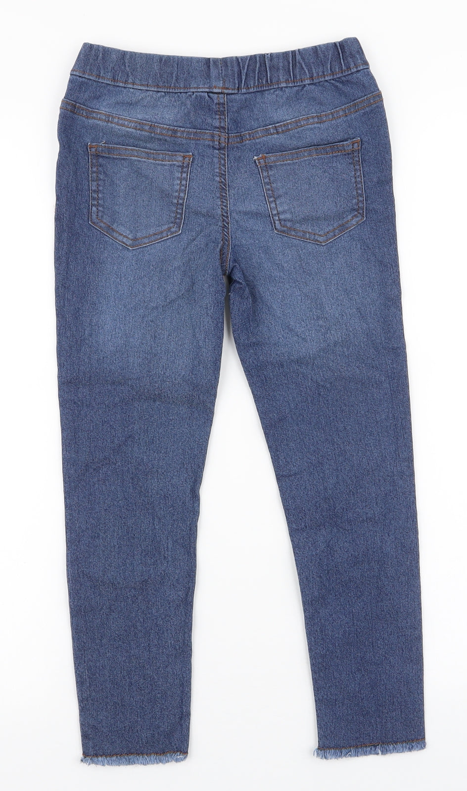 Denim & Co. Girls Blue  Cotton Jegging Jeans Size 7-8 Years  Regular Pullover