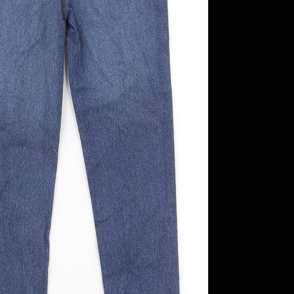 Denim & Co. Girls Blue  Cotton Jegging Jeans Size 7-8 Years  Regular Pullover