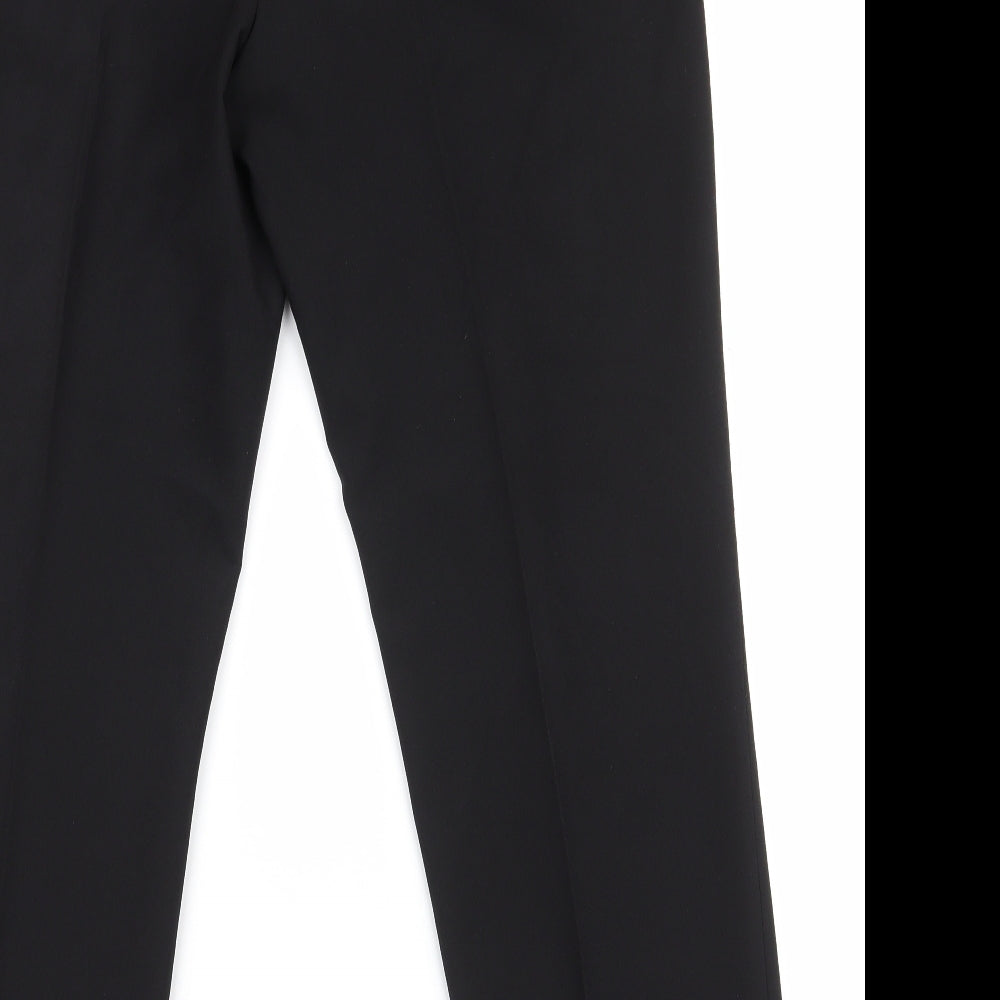 Marks and Spencer Mens Black  Polyester Trousers  Size 36 L29 in Regular Zip