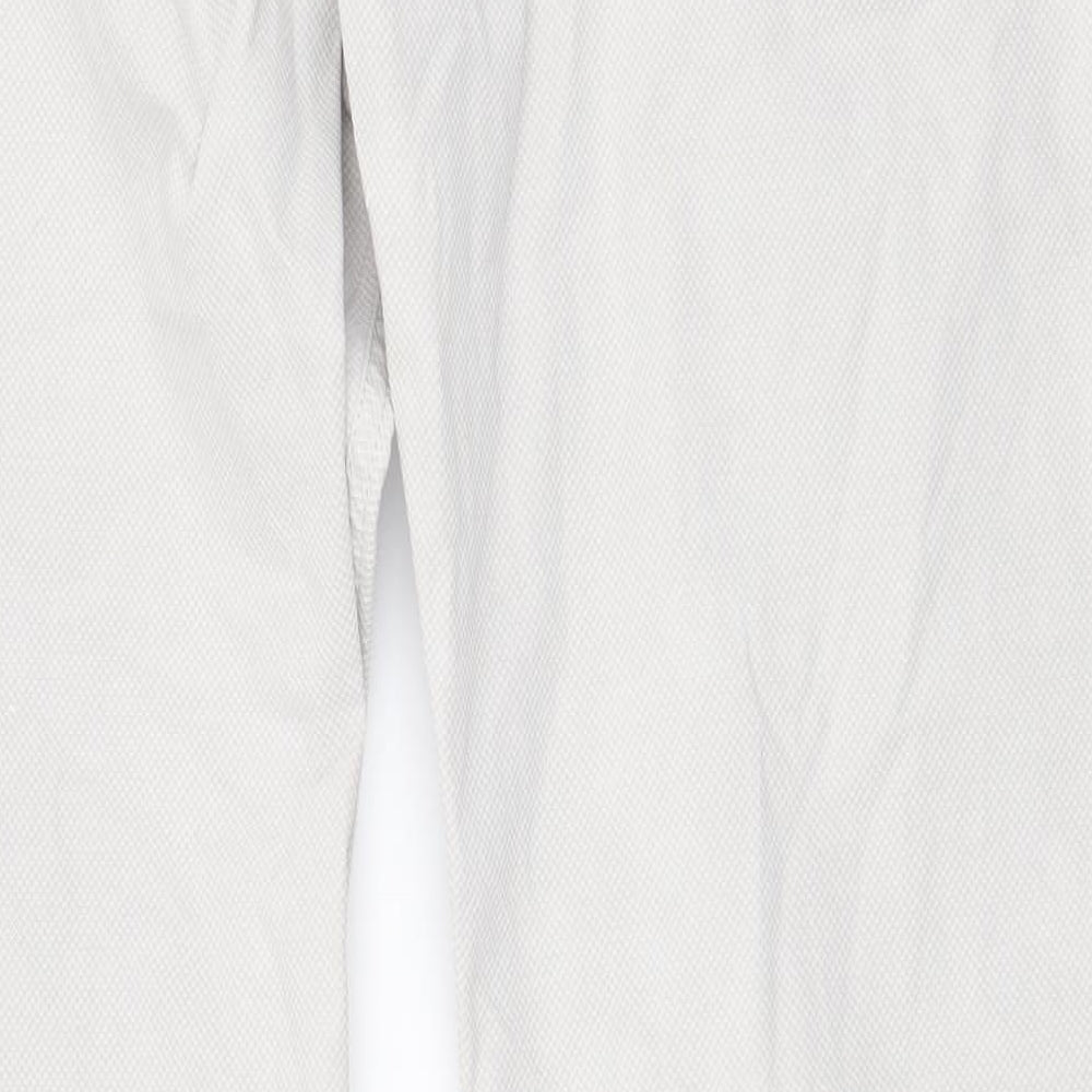 Massimo Dutti Mens Beige  Cotton Trousers  Size 34 L33 in Slim Zip