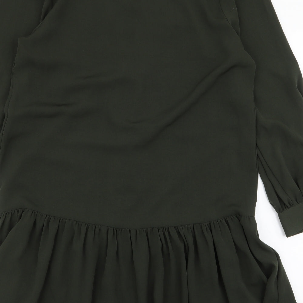 Primark Womens Green  Polyester Shirt Dress  Size 14  Collared Button