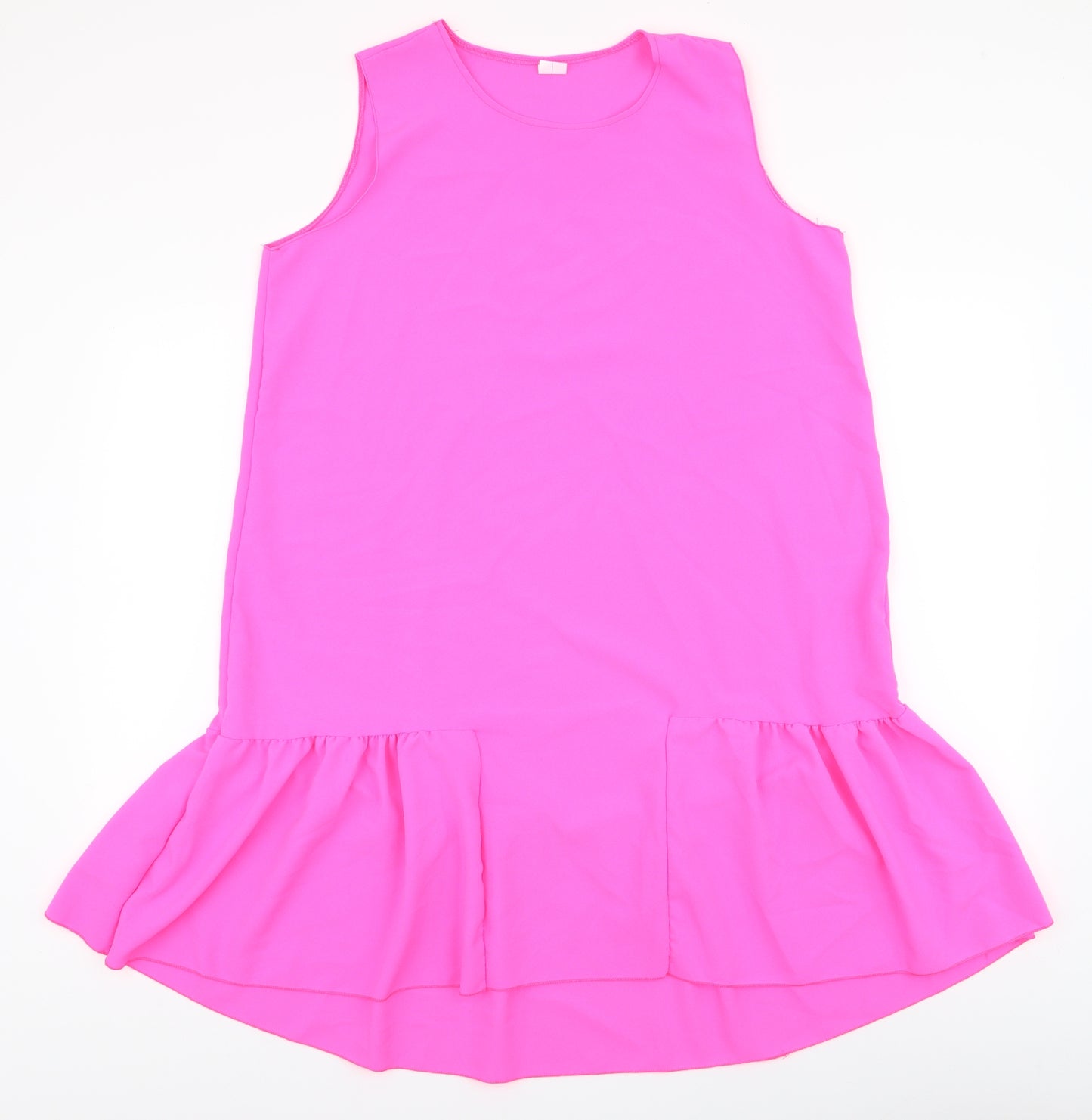 Preworn Womens Pink  Polyester Trapeze & Swing  Size 14  Round Neck Pullover