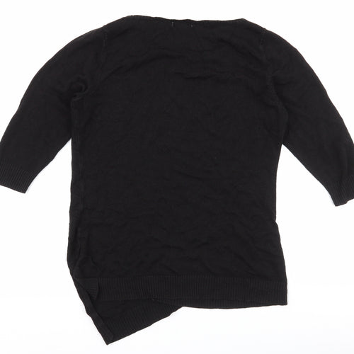 New York & Company Womens Black Round Neck  Acrylic Pullover Jumper Size M