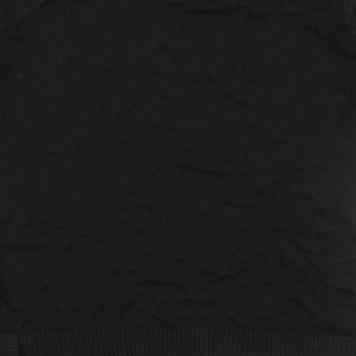 New York & Company Womens Black Round Neck  Acrylic Pullover Jumper Size M