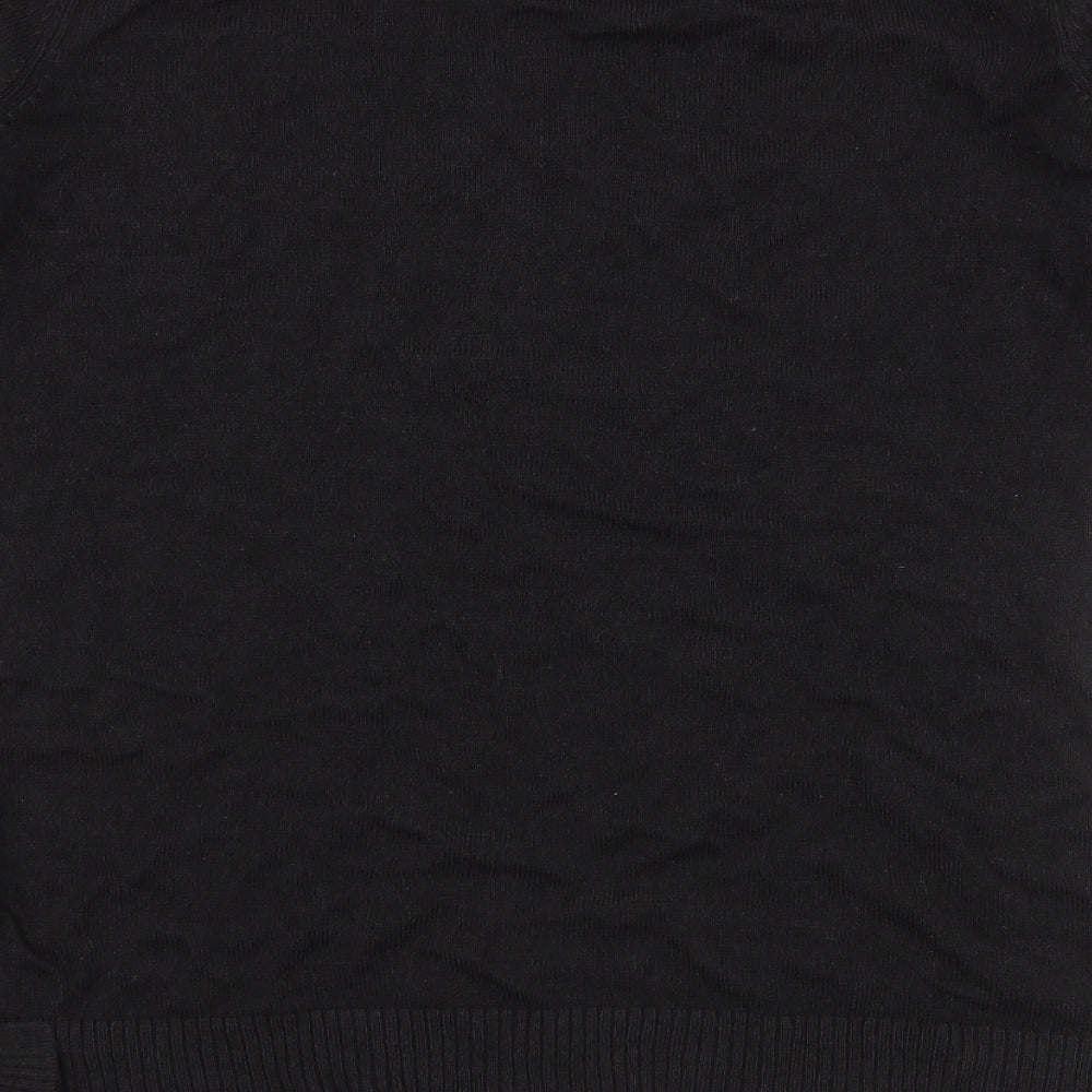 New York & Company Womens Black Round Neck  Acrylic Pullover Jumper Size M