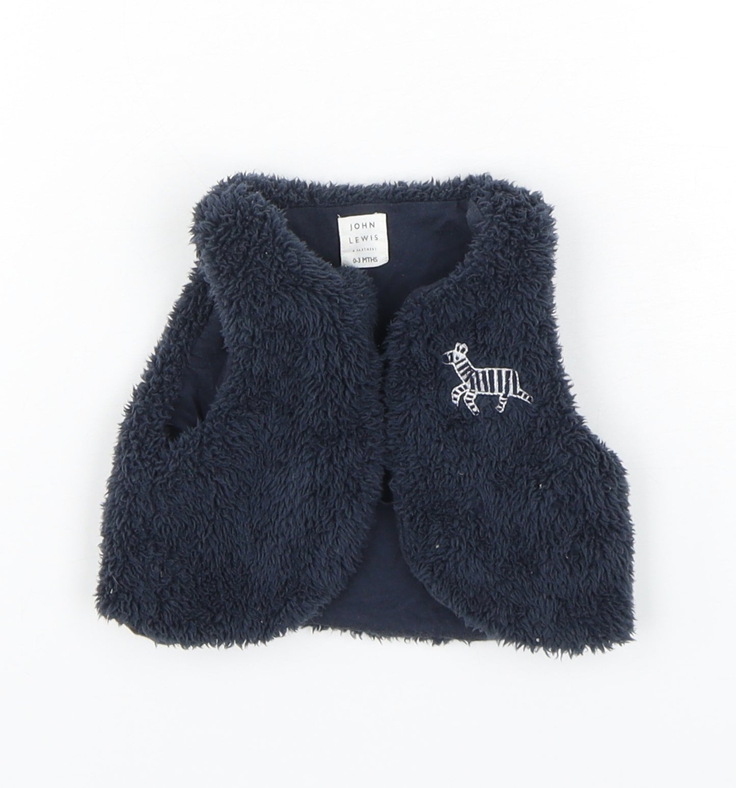 John Lewis  Girls Blue   Gilet Coatigan Size 0-3 Months