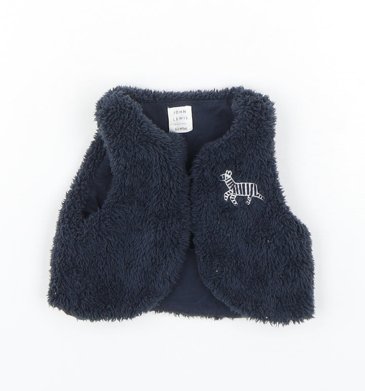 John Lewis  Girls Blue   Gilet Coatigan Size 0-3 Months