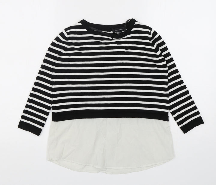 Atmosphere Womens Multicoloured Round Neck Striped Viscose Pullover Jumper Size 6