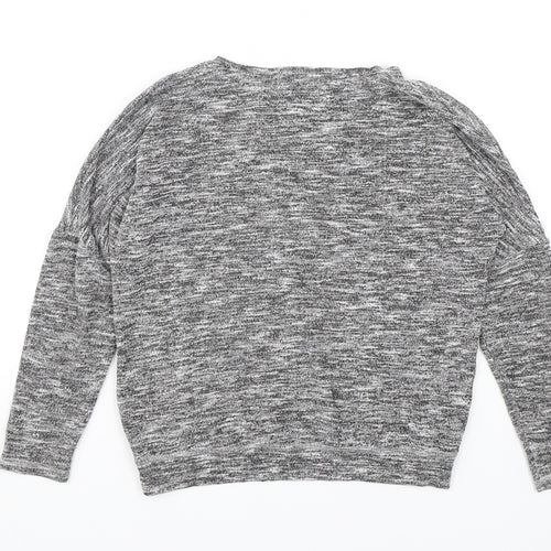 H&M Girls Grey Round Neck  Polyester Pullover Jumper Size 9-10 Years  Pullover