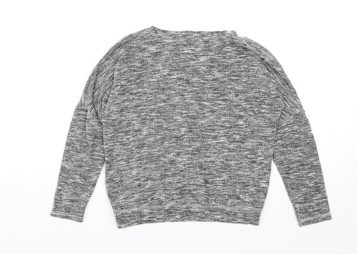 H&M Girls Grey Round Neck  Polyester Pullover Jumper Size 9-10 Years  Pullover