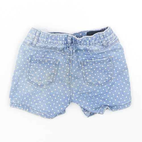 Denim Co Girls Blue Polka Dot Cotton Cropped Trousers Size 18-24 Months