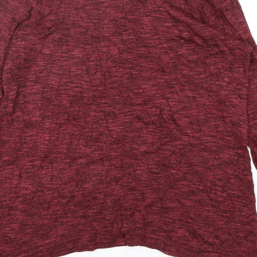 Papaya Womens Red Round Neck  Viscose Pullover Jumper Size 12