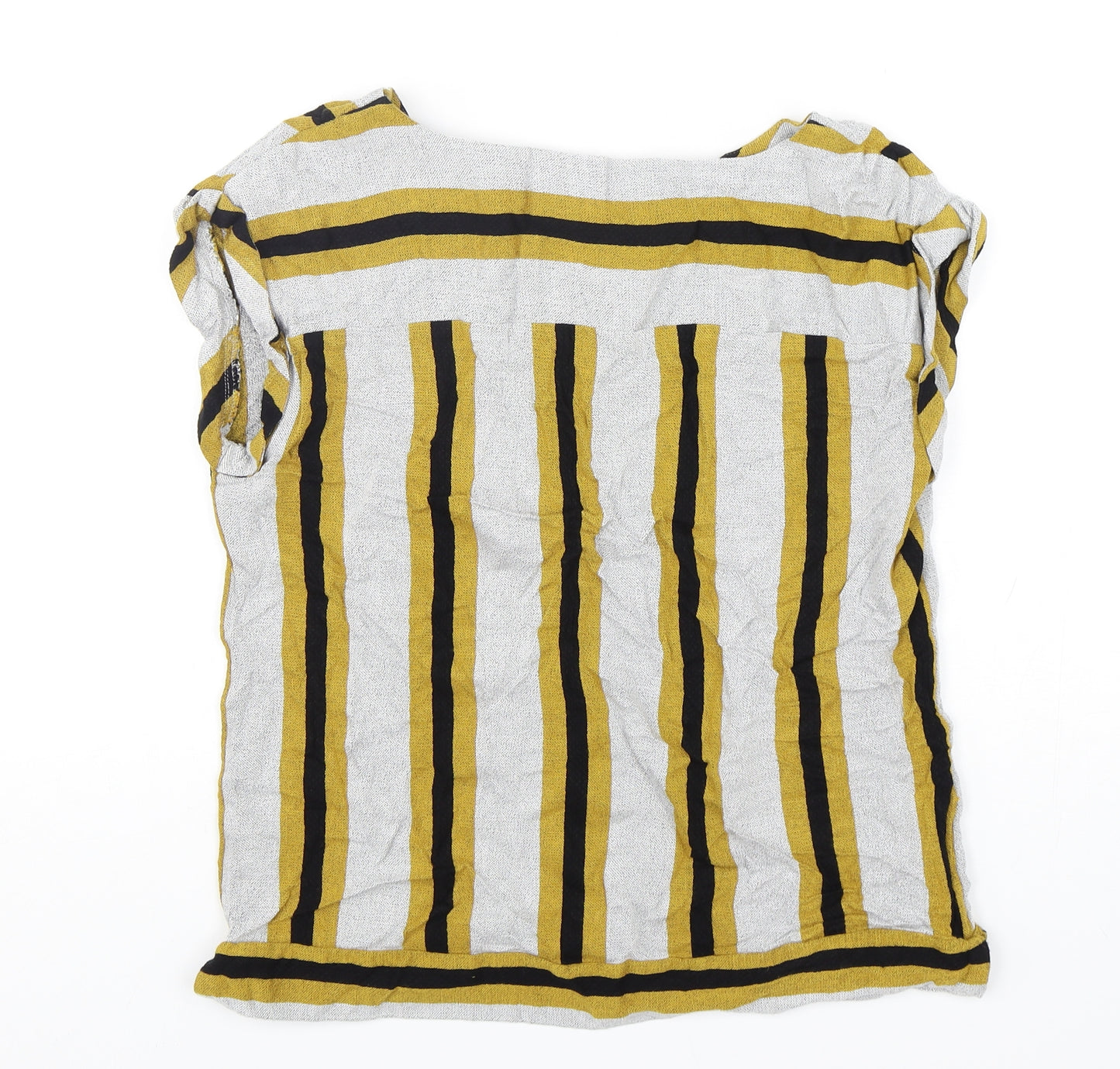 NEXT Womens Multicoloured Striped Viscose Tunic T-Shirt Size 10 Round Neck