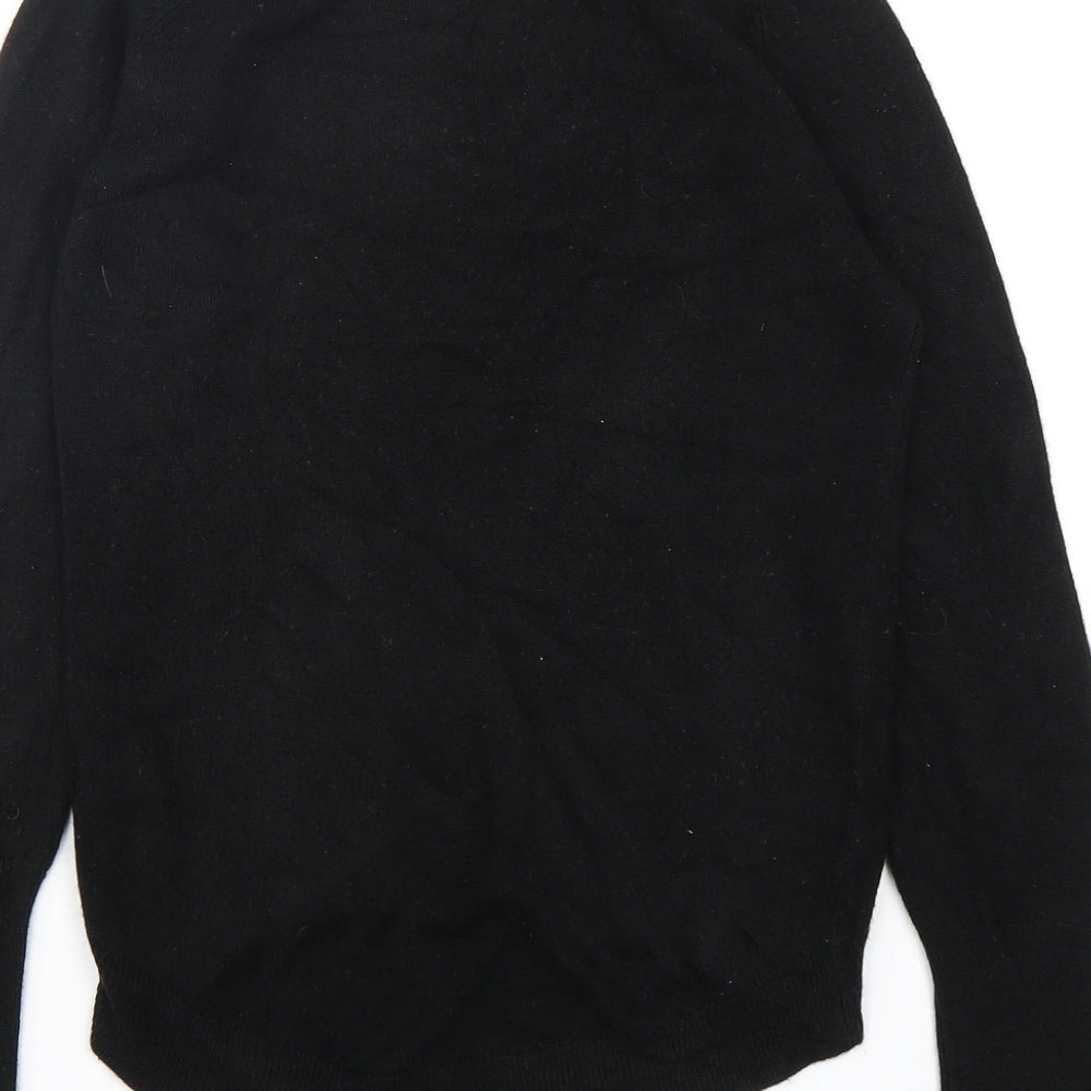 Primark Womens Black Round Neck  Acrylic Pullover Jumper Size 4