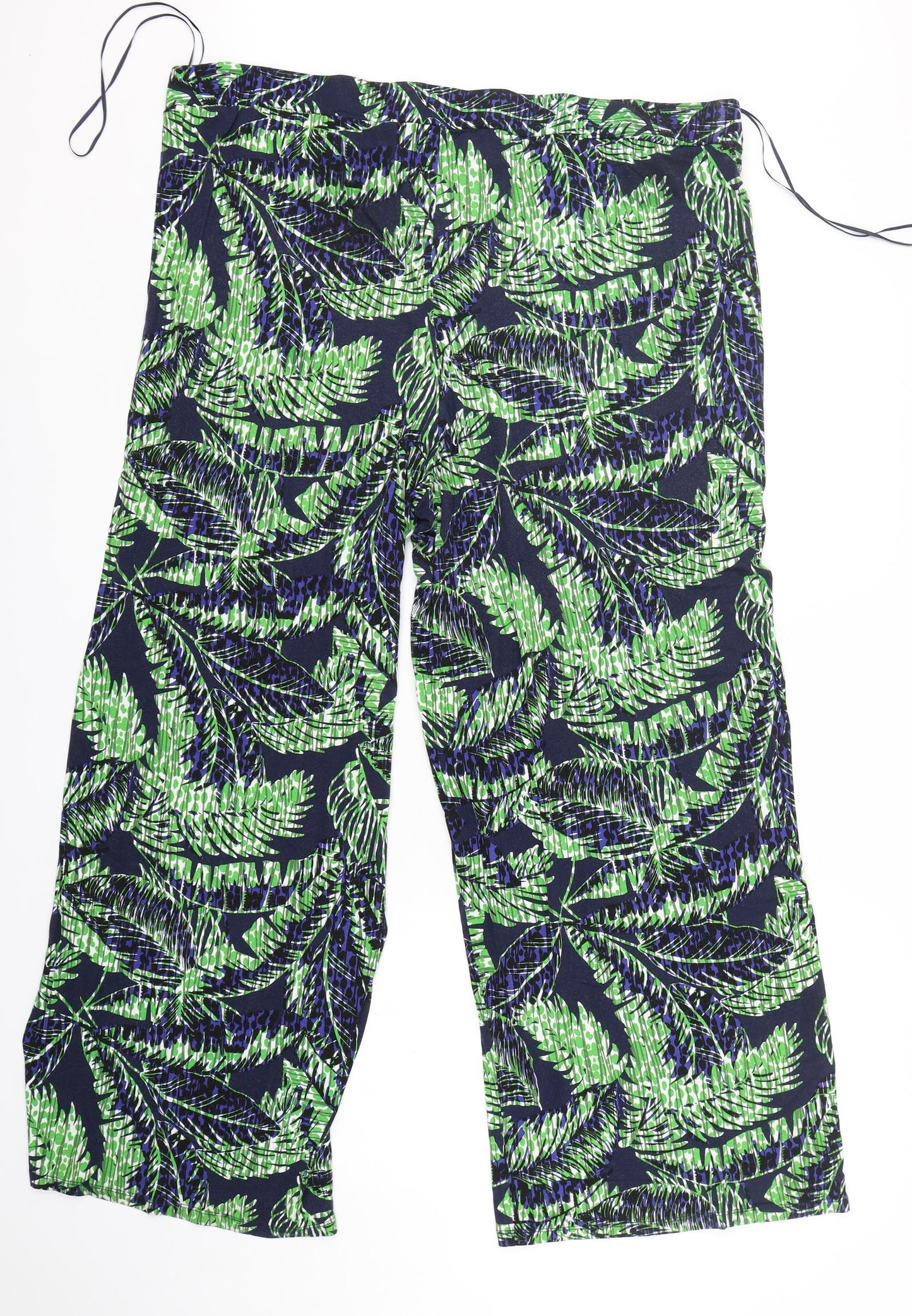 TU Womens Multicoloured Floral Viscose Trousers  Size 24 L30 in Regular