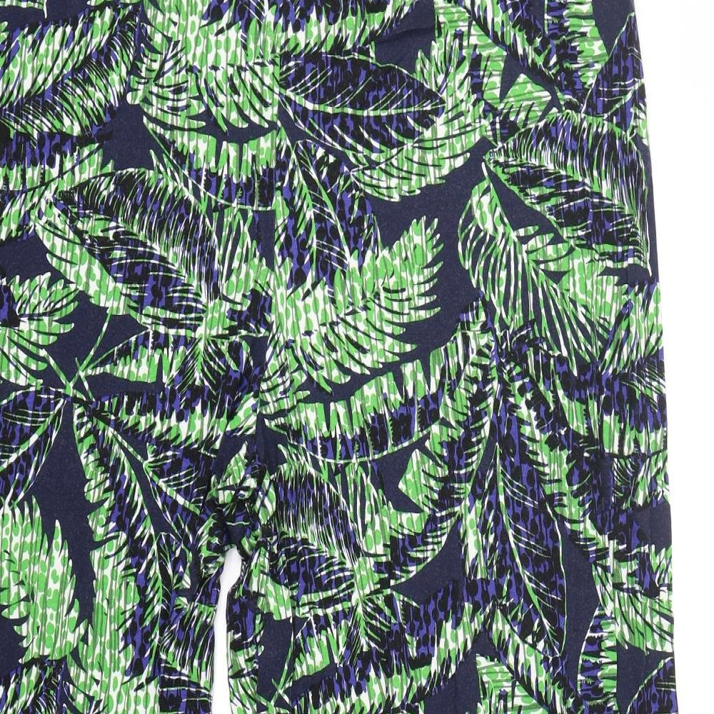 TU Womens Multicoloured Floral Viscose Trousers  Size 24 L30 in Regular