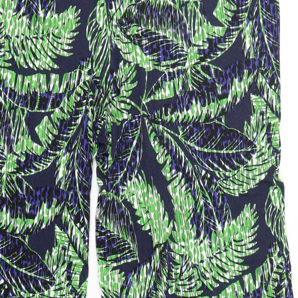 TU Womens Multicoloured Floral Viscose Trousers  Size 24 L30 in Regular