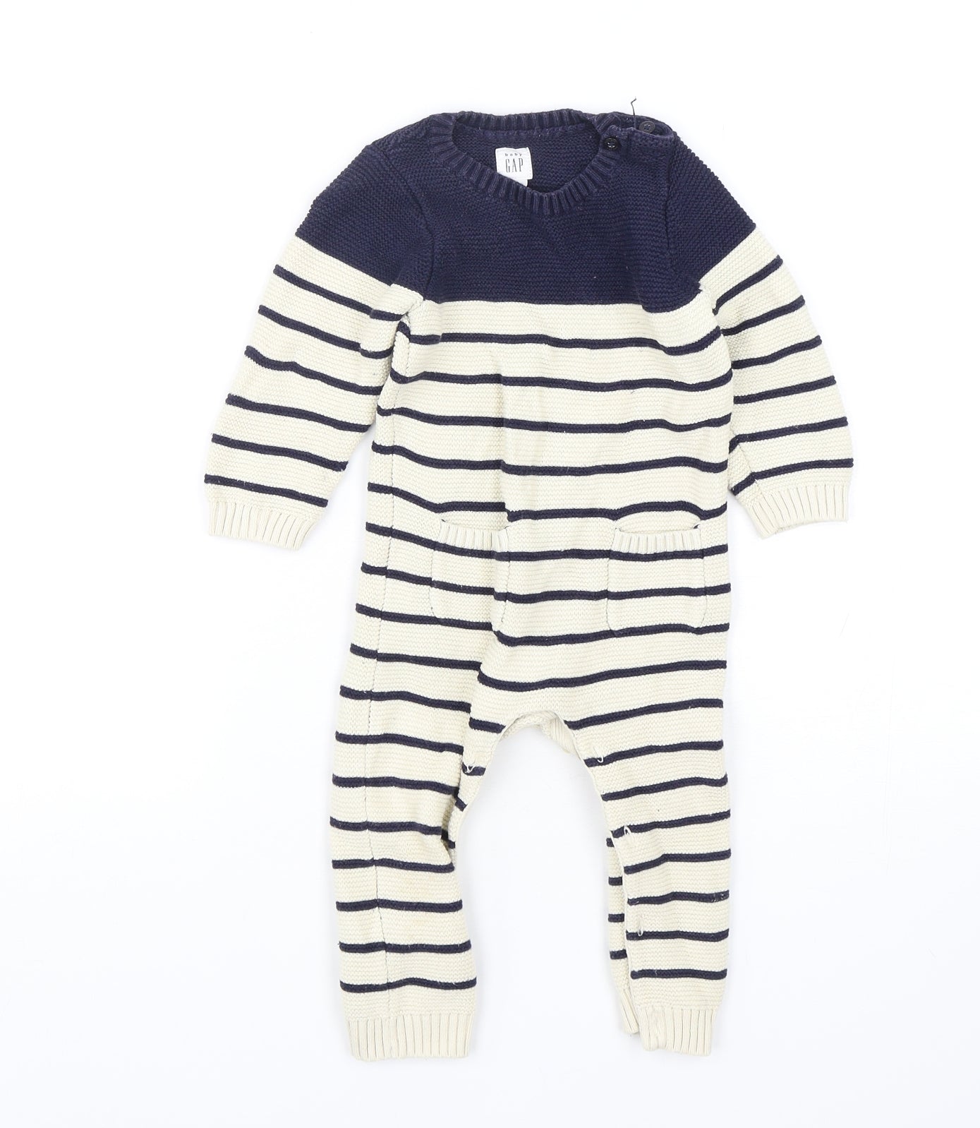 Gap Boys Multicoloured  Cotton Babygrow One-Piece Size 12-18 Months  Button
