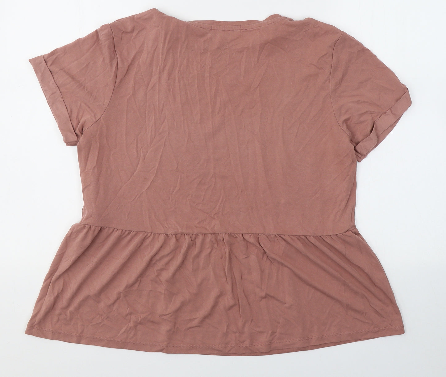 Primark Womens Pink  Modal Basic T-Shirt Size M Round Neck