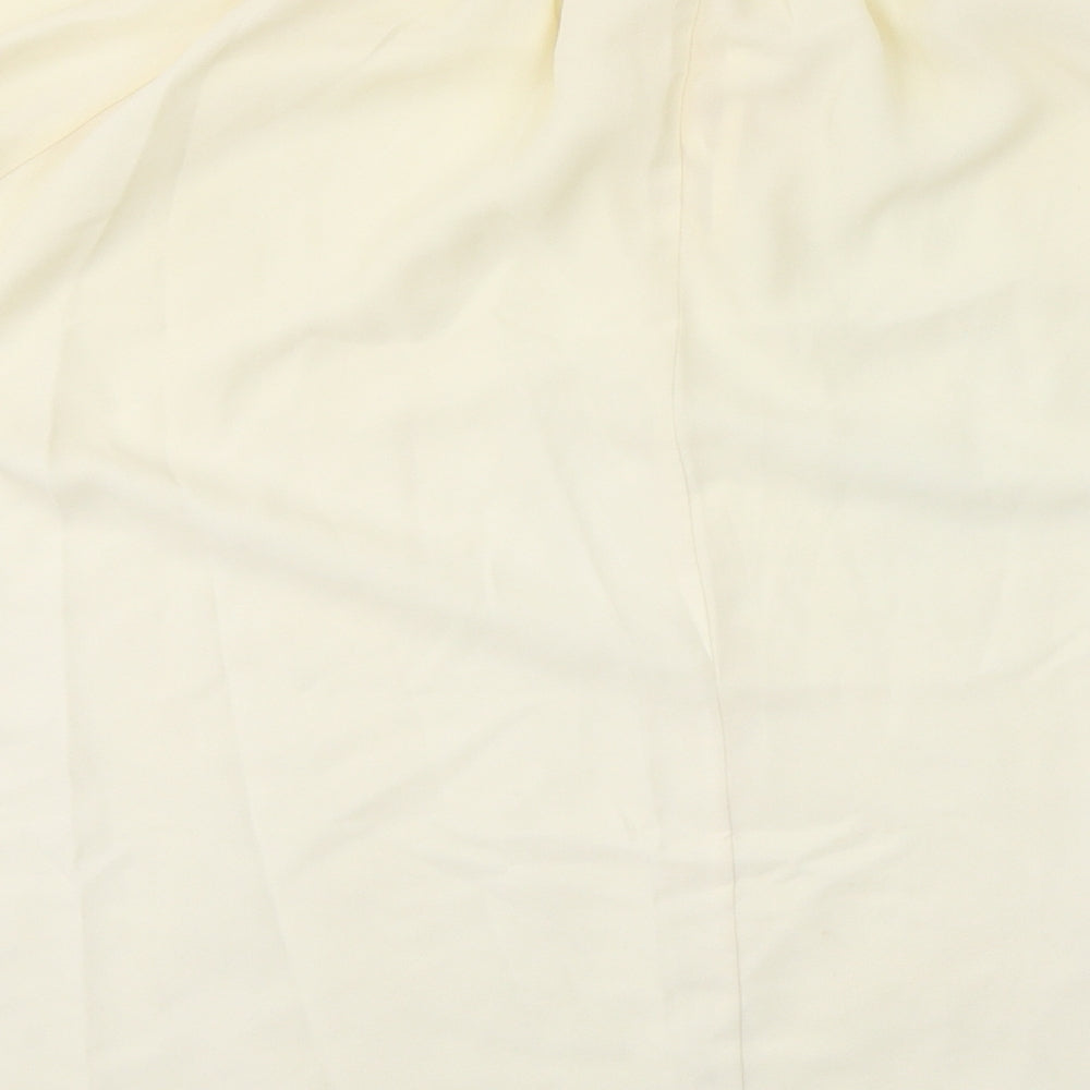 George Womens Ivory  Polyester Basic T-Shirt Size 16 V-Neck
