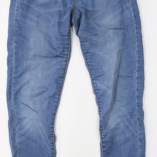 Denim & Co. Womens Blue  Cotton Skinny Jeans Size 10 L30 in Regular Button