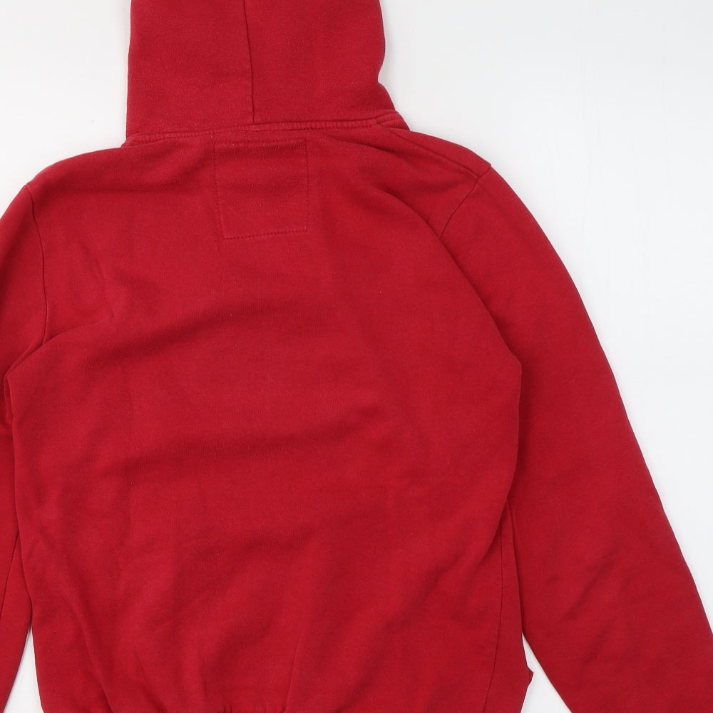 Track and Field Mens Red  Cotton Pullover Hoodie Size XS