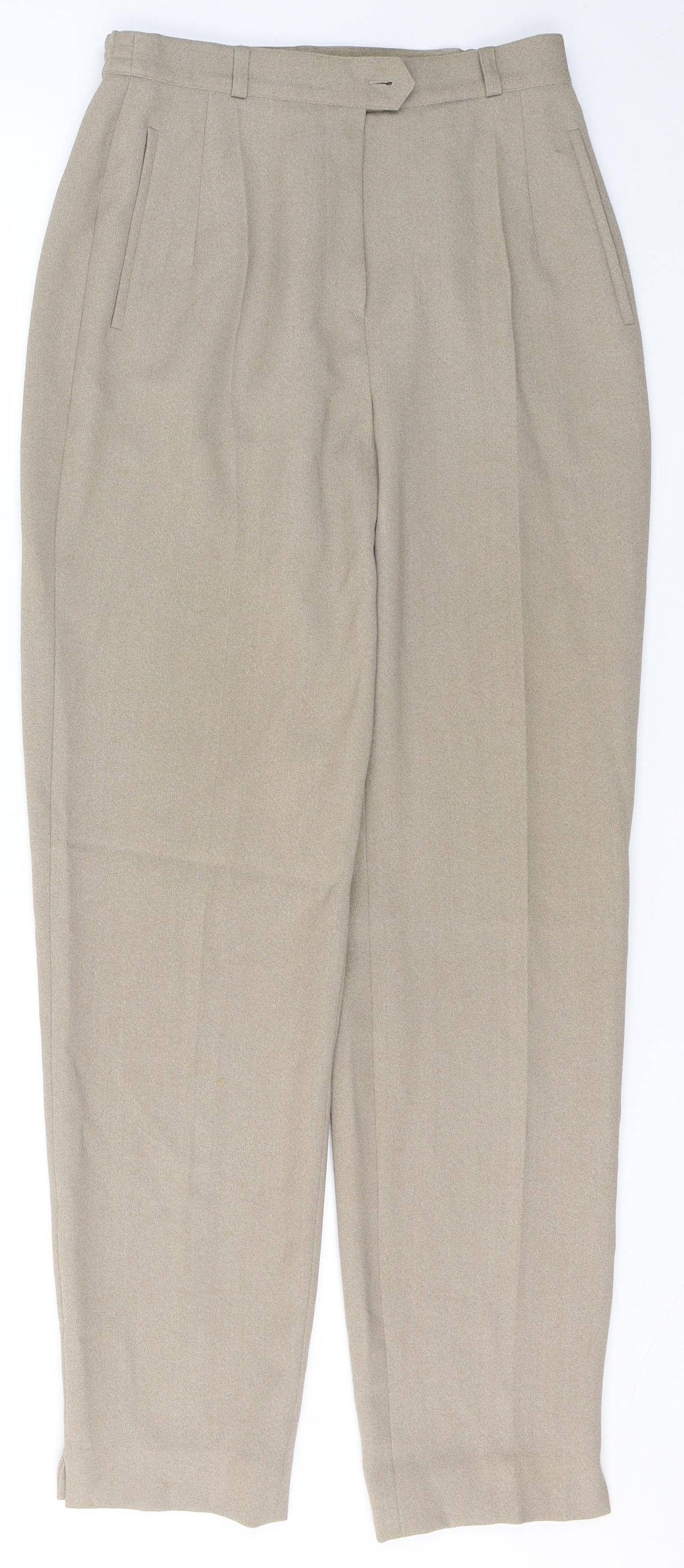 Gerry Weber Womens Beige  Polyester Trousers  Size 10 L30 in Regular Button