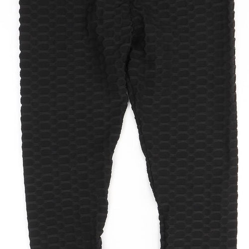 Preworn Womens Black  Polyester Jegging Leggings Size L L26 in