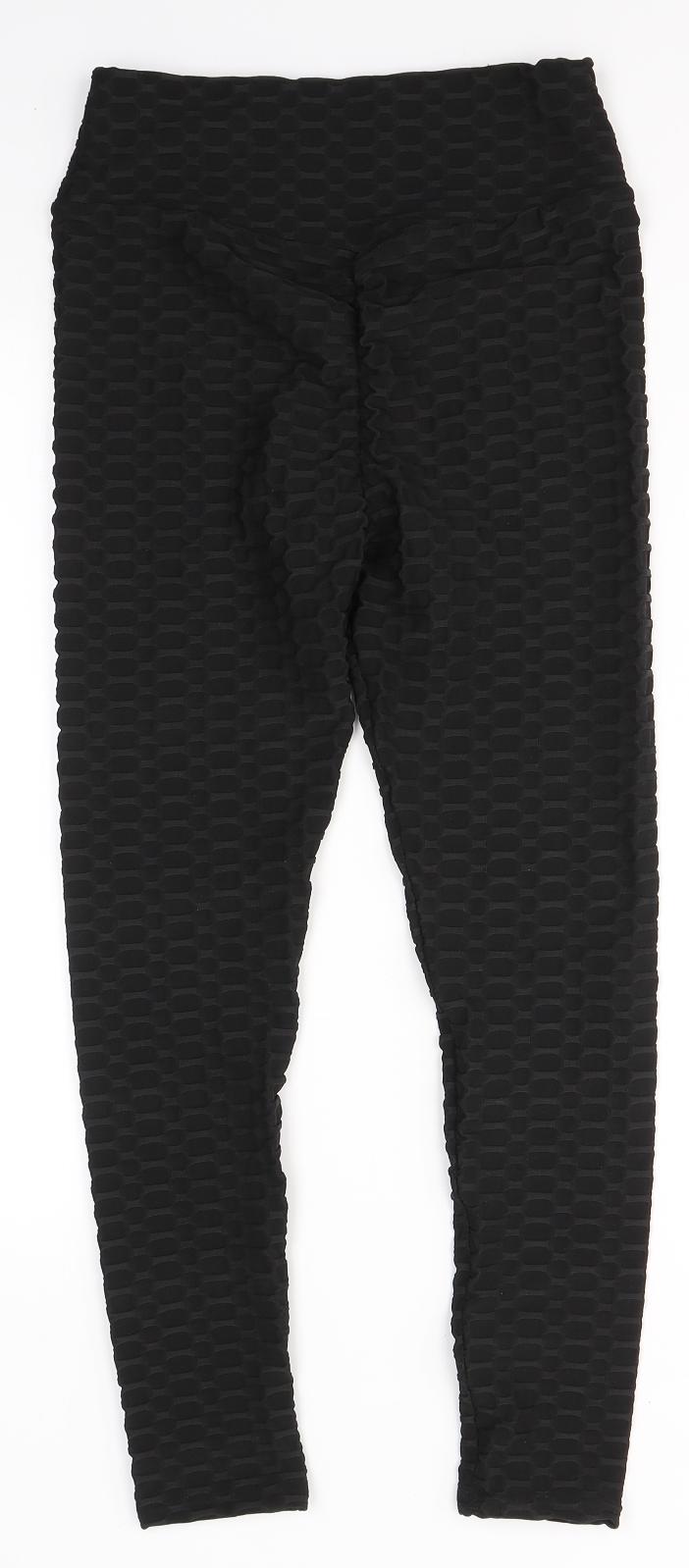Preworn Womens Black Polyester Jegging Leggings Size L L26 in