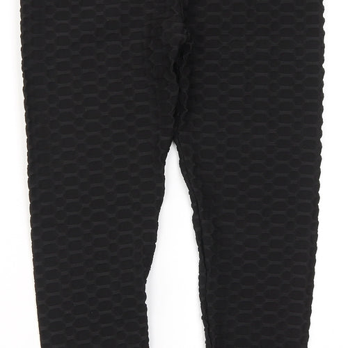 Preworn Womens Black  Polyester Jegging Leggings Size L L26 in