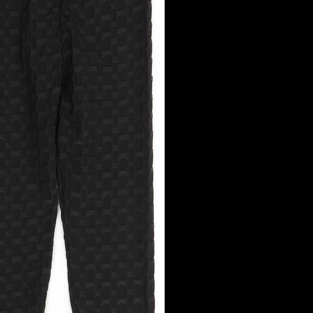 Preworn Womens Black  Polyester Jegging Leggings Size L L26 in