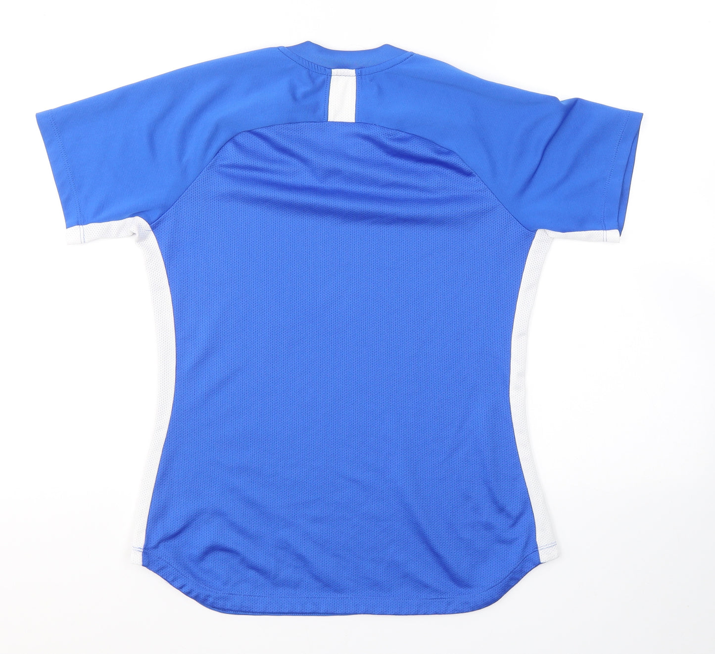 Nike Womens Blue  Polyester Basic T-Shirt Size S Round Neck Pullover