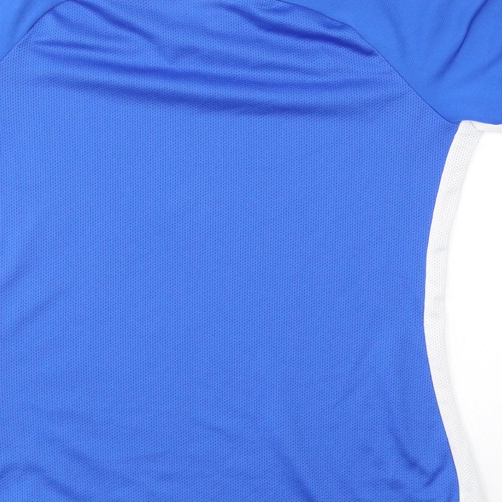 Nike Womens Blue  Polyester Basic T-Shirt Size S Round Neck Pullover