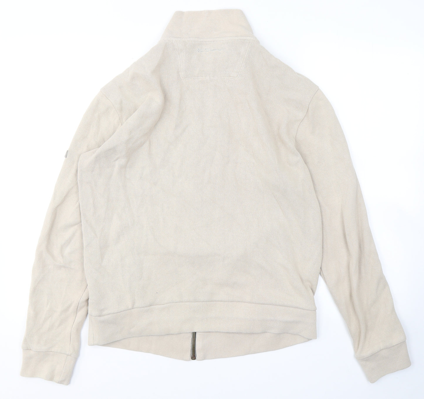 Ben Sherman Mens Beige  Cotton Full Zip Sweatshirt Size M
