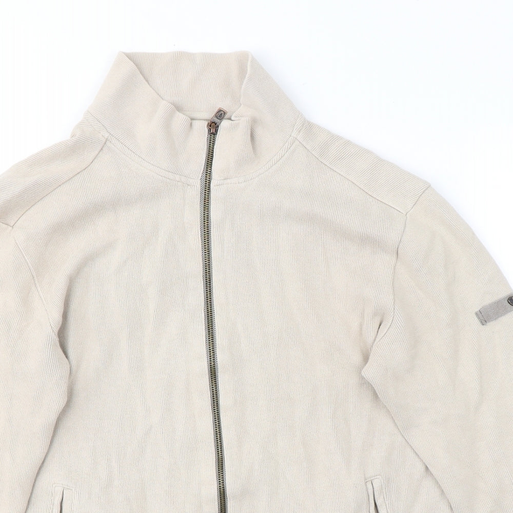 Ben Sherman Mens Beige  Cotton Full Zip Sweatshirt Size M