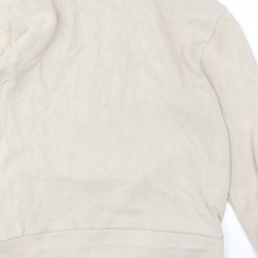 Ben Sherman Mens Beige  Cotton Full Zip Sweatshirt Size M