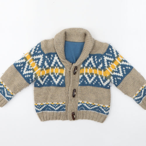 Mothercare Baby Multicoloured  Acrylic Cardigan Jumper Size 9-12 Months  Button